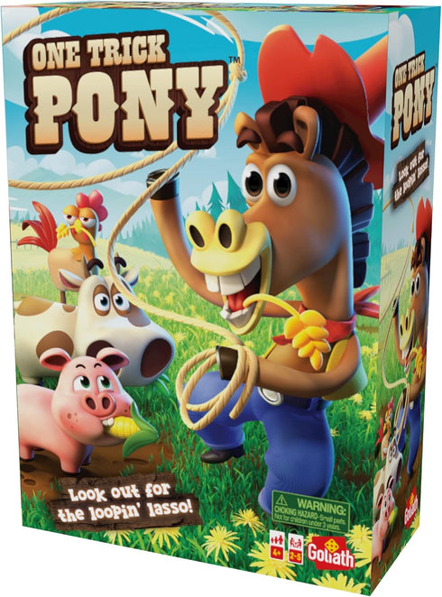 Goliath One Trick Pony Game - Round Up Animals Before Cowboy's Spinning Lasso Ropes You in - 2-5 Players, Ages 4 and Up