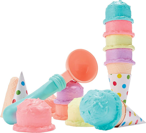 Ice Cream Shop Playset, Pretend Play Ice Cream and Cones, Ice Cream Toys for Kids, Dessert Play Set for Kids, Play Kitchen Accessories for Girls and Boys