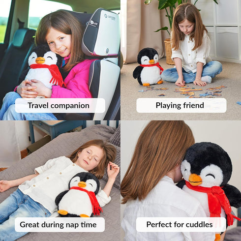 ODOXIA 3.1lb Weighted Penguin for Anxiety | Stuffed Plush for Kids & Adults | Weighted Plushies for Comfort