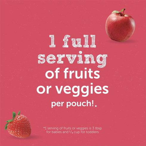 Beech-Nut Baby Food Pouches, Peach Apple Strawberry Fruit Puree, 3.5 oz (12 Pack)