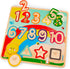 Battat - Wooden Number & Shapes Puzzle - Educational Toy for Kids, 2 Years +