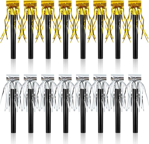 Sumind 36 Pieces Party Blower Noisemakers, Gold and Silver Musical Blowouts for Birthday Supplies