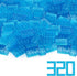 Feleph 320 Pieces Transparent Medium Blue 2x4 Bricks Parts Building Kit, Creative Play Set Compatible with Major Brands