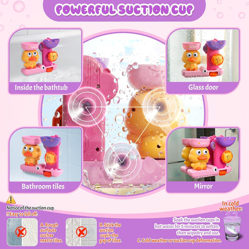 1-3 1+ 3 1 Baby Bath Toys for Kids Ages Interactive Toddler Bath Toys Duck Learning Mold Free Shower Tub Toys for Year