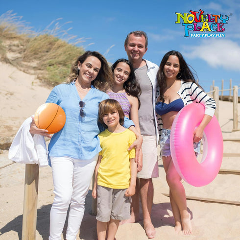 Novelty Place 12 Inch Inflatable Basketball Beach Balls Pack of 3, Durable for Indoor and Outdoor Play, Party Favors.