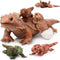 Lenwen 5 Pcs Bearded Dragon Stuffed Animal Set Earth Day Reptile Gifts