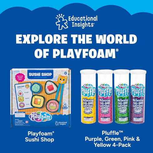 Educational Insights Playfoam Glow in the Dark 8-Pack, Fidget & Sensory Toy, Gift for Boys & Girls Ages 3+