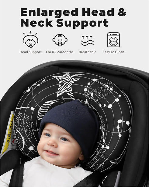 TinlyFinly Infant Car Seat Insert with Removable Cushion for Preemie to Toddler, Reversible Newborn Carseat Insert
