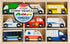 Melissa & Doug Town Vehicles Set in Wooden Tray - 9 Pcs