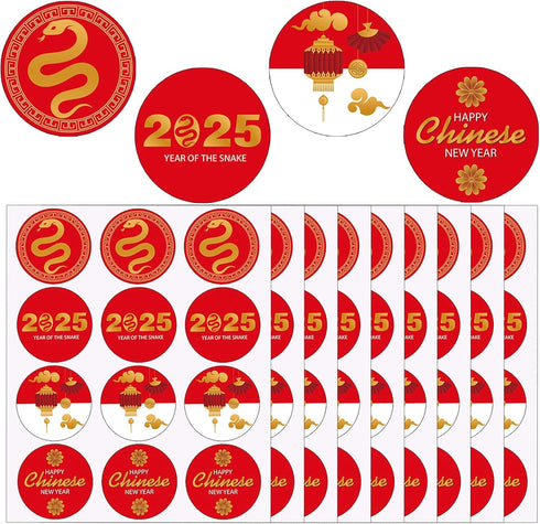 108 PCS 1.18" Chinese Lunar New Year Sticker Labels, 2026 Year of The Horse Sticker Decorations for Party Favor and