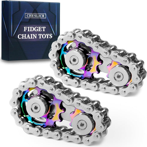 Fidget Spinner Toy for Adults Metal Figette Bike Chain for Adult Men