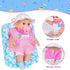 12" Backpack Playset,12 Inch Set 3+ Girls Baby Doll Daisy Theme Carrier Reborn Baby Dolls With Accessories And Clothes