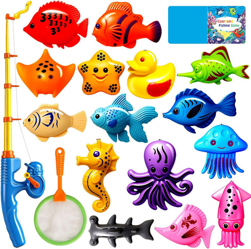 CozyBomB Magnetic Fishing Toys Game Set for Kids | Water Table Bathtub