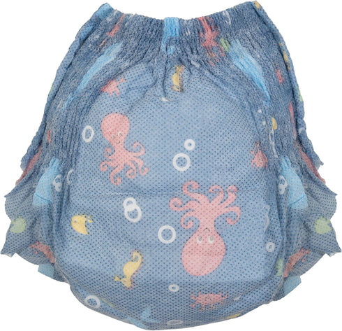 5 Pack (26-37 lbs) Nuby Swim Pants for Toddlers - - Toddler Swim Diapers with Stretchy Waistline, Tear-Away Sides