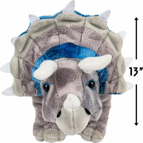 13" Animal Den Triceratops Plush by Rhode Island Novelty