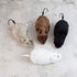 AUEAR 4 Pack Wind Up Mouse Racing Mini Plush Mice, Realistic Looking Pet with Twirling Tail