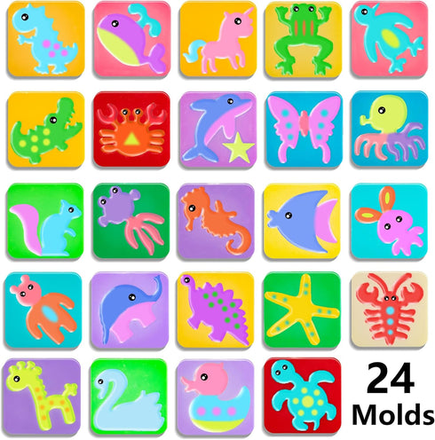 20 24 70ML Golinkid Magic Water Elf Toy Kit, Bottles Molds Aqua Fairy Water Gel Kit with Sparkling Magic Gel Glow
