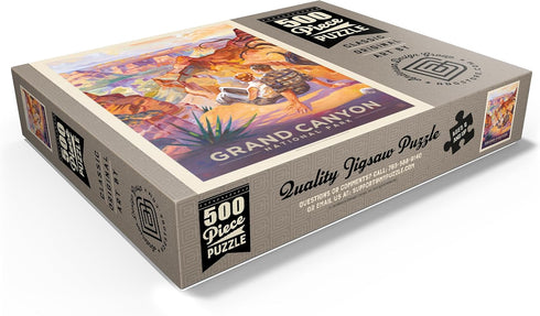 MyPuzzle Grand Canyon National Park Vintage Poster: Premium 500 Piece Jigsaw Puzzle for Adults - A Grand Vista