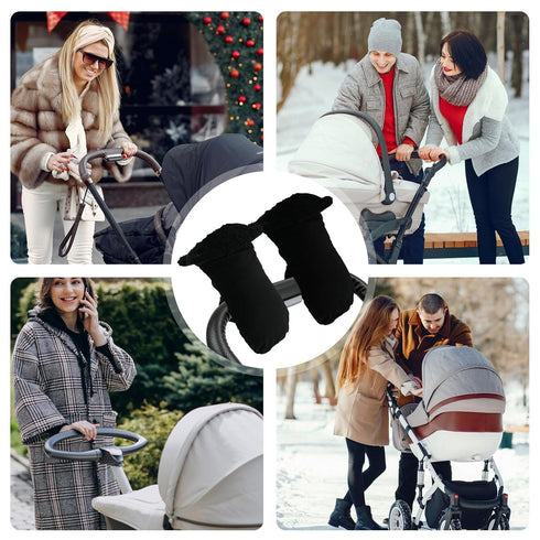 Ksheria Winter Stroller Gloves, Hand Muff for Cold Weather, Universal Ultra-Plush Winter Stroller Mittens for Baby