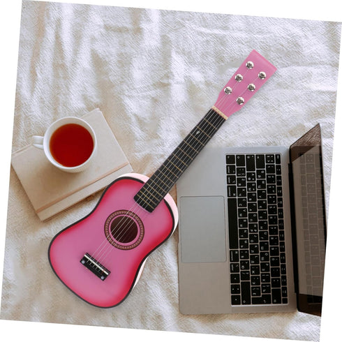 Toddler Toys 23 Inch Acoustic Guitar, Folk Vintage Stringed Instrument Wooden Guitar Birthday Present