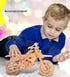 Puzzled 3D Puzzle Dirt Bike Wood Craft Model Kit, 60 Pieces Pack, Fun Educational DIY Wooden Toy to Build & Paint