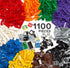 Play Platoon 1100 Piece Building Bricks Play Set, 10 Classic Colors with Wheels, Tires, Axles, Windows & Door Pieces