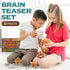 32pack Brain Teaser Wooden Metal Puzzles - Easter Gifts for Kids Teens Brain Teaser Disentanglement Iron Link Unlock