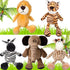 5 Pieces Safari Stuffed Animals Toy Set, 11.8 Inch Wild Animals for Boys, Girls, Adults