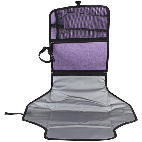 BODHI Baby Portable Water Resistant Diaper Changing Pad & Diaper Changing Kit Travel Bag Baby Station On The Go, Purple