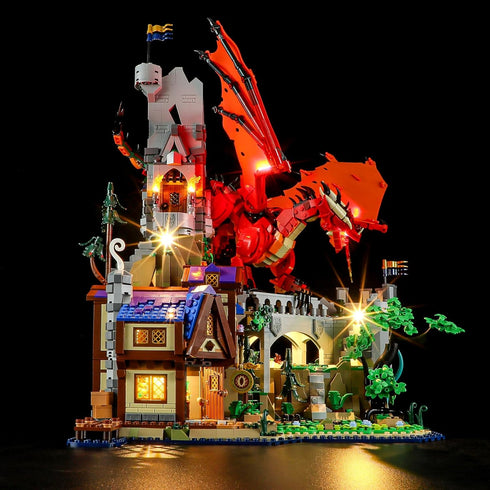 LED Light Kit for Lego 21348 Dungeons Dragons: Red Dragon's Tale Set, Compatible with Lego 21348 Model