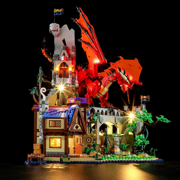 LED Light Kit for Lego 21348 Dungeons Dragons: Red Dragon's Tale Set, Compatible with Lego 21348 Model