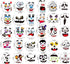 60 Pack Halloween Pumpkin Decorating Stickers, 16 Sheets Cute Pumpkin Face Stickers in 30 Designs for Halloween Craft
