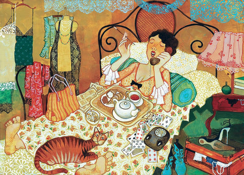 Art & Fable A Good Morning by Otar Imerlishvili, 750 Piece Premium Adult Jigsaw Puzzle