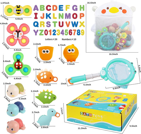 1-3, 36 1 2 3 4 5 6 LZZAPJ Baby Bath Toys for Toddlers Kid Bathtub Toy with Foam Bath Letter & Number, Fishing Games