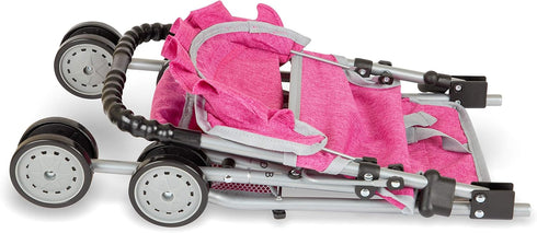 2 fash n kolor - Doll Stroller My First Baby Doll Strollers Toy - Flower Design with Basket in The Bottom- Doll