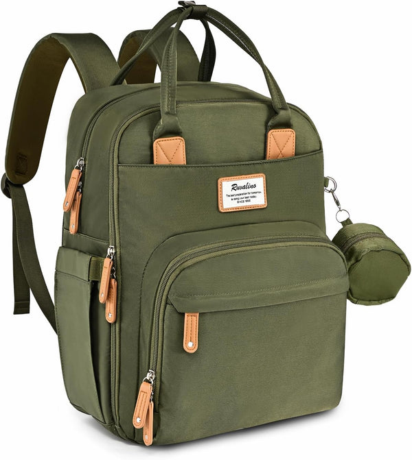 RUVALINO Diaper Bag Backpack - Multifunction Travel Back Pack Maternity Baby Changing