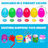 100 Pack Giraffe Prefilled Easter Eggs Bulk - Multi Color Plastic Filled Easter Eggs for Kids with Toy Filled Slap