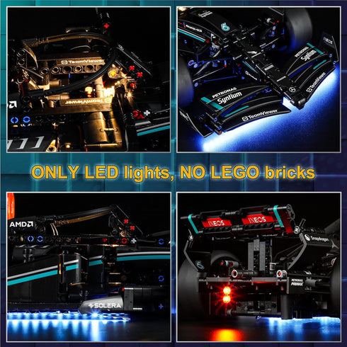 Vaodest LED Light for Lego 42171 Mercedes-AMG F1 W14 E Performance Set - Compatible with Model 42171 (LED Light Only)