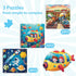Jeacirio 3-5, 20-25-30 Space Ocean Train Magnetic Puzzles for Toddlers, Ages Pieces, Travel Jigsaw Puzzles, Preschool
