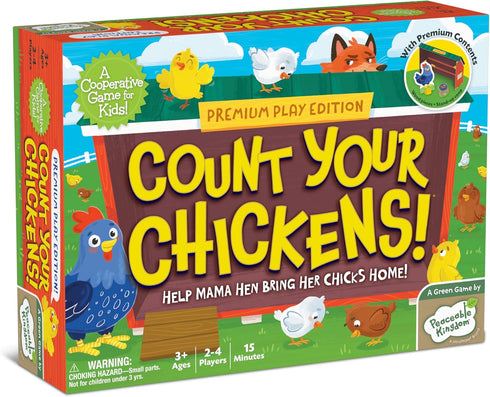 Peaceable Kingdom Count Your Chickens Award Winning Cooperative Counting Game for 2