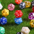 TecUnite 25 Pieces Polyhedral Dice Set with Black Pouch, Compatible with RPG MTG and Others, Classic Multi Colored