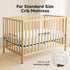 2-Pack 52x28 Waterproof Crib Sheets for Boys, Girls - Fitted Organic Cotton Baby Crib Sheets, Toddler Mattress
