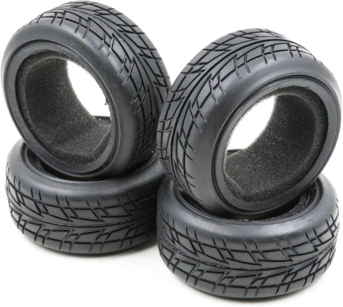 HOBBYSOUL 1/10 On Road Tires Arrows Soft Rubber Tyres, Height 65mm for Traxxas HSP Tamiya RC Cars