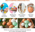 (24 3 (8pcs 8pcs 8pcs CALPALMY Pieces) Hyper-Realistic Wooden Eggs - Colors Wooden Fake Eggs for Easter, Painting