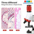 AmScope-ETXWJ04 IQCREW 100X-1200X LED Kids Beginner Microscope Toy Set with Slides Preparation Kit