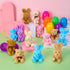 18 JOYIN Pcs Prefilled Easter Eggs with Plush Animals, Eggs with Plush Bunnies & Bears, Basket Stuffers for Girls