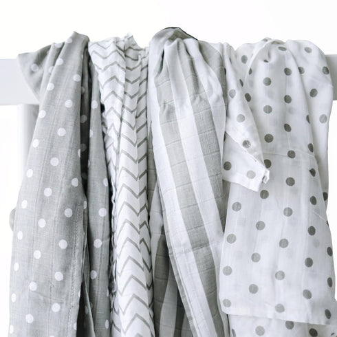 0 3 4 4 4 Pack CuddleBug Muslin Baby Swaddle Blankets for Boys and Girls to Months Size Large Feet x Feet Muslin Cotton