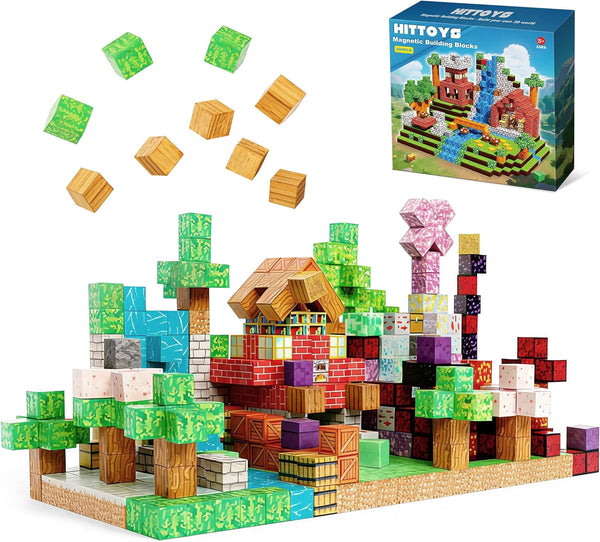 200PCS Magnetic Blocks Building Blocks for Kids, Magnetic Tiles Build World Set,