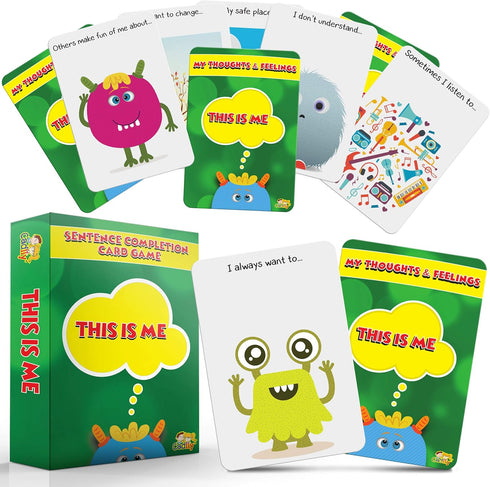 Conversation Cards for Social Skills Games, Emotional Learning Activities, Group Therapy Games for Kids, Play Therapy