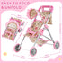 3+, GAGAKU Baby Doll Stroller, Foldable Toy Stroller with Storage Basket and Bag, Diaper, Reborn Doll Accessories